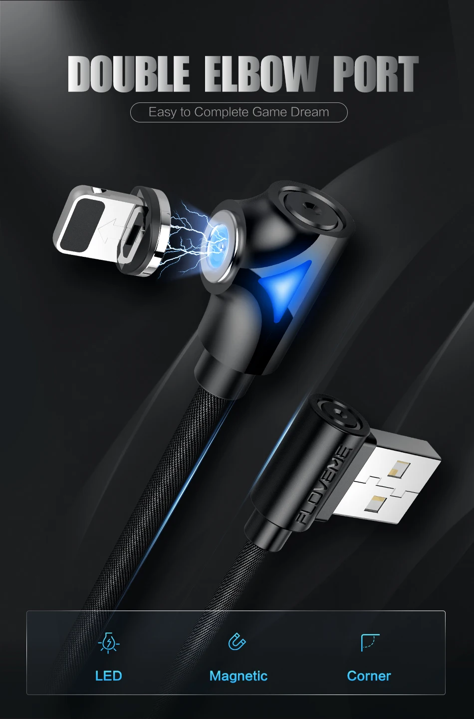 Магнитный usb-кабель для iPhone, зарядное устройство, магнитный Micro USB type C кабель для samsung huawei Xiaomi зарядный провод, освещающий 1 м