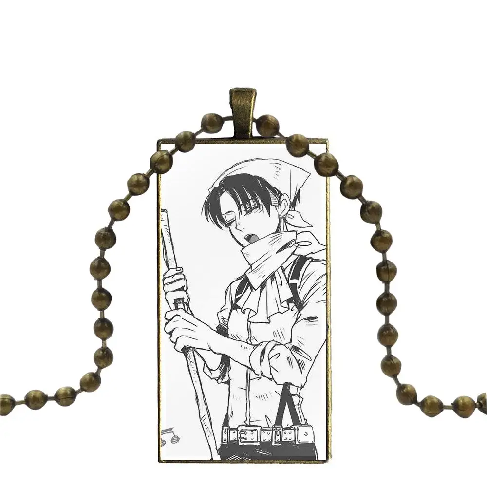Женское Ожерелье-чокер EJ glaze Attack On Titan Levi Rivaille колье ручной работы с полуподвеской