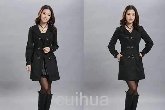 Factory direct 2014 spring new women long section of European and American women's wind coat Slim jacket wholesale | Женская одежда