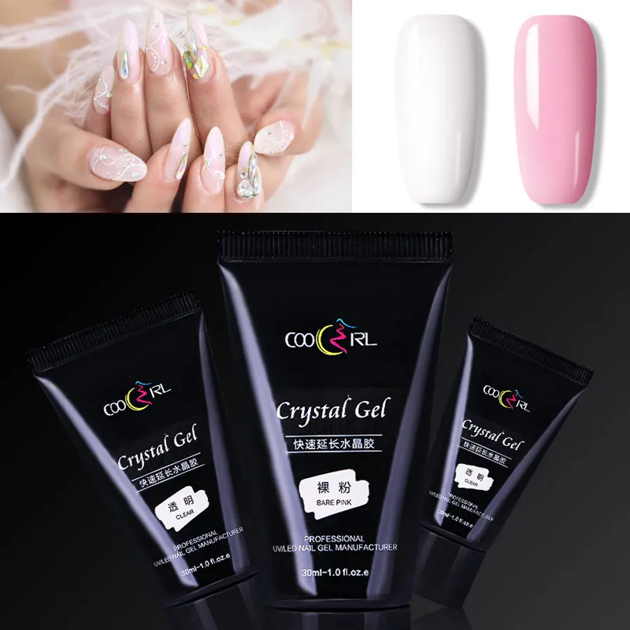 UR Sugar Nails Kit 30 мл УФ-лак Френч лак для ногтей бусины для ногтей сборка Удлиняющая кристальная Желейная резинка поли гель продлевающий половой акт набор