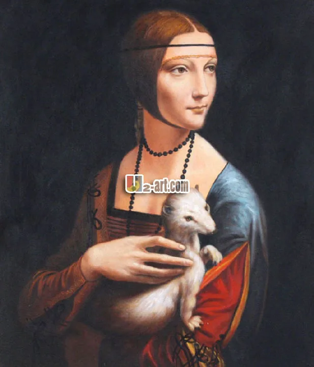 Современный декор леди с эрмином Леонардо напечатанная известная картина маслом