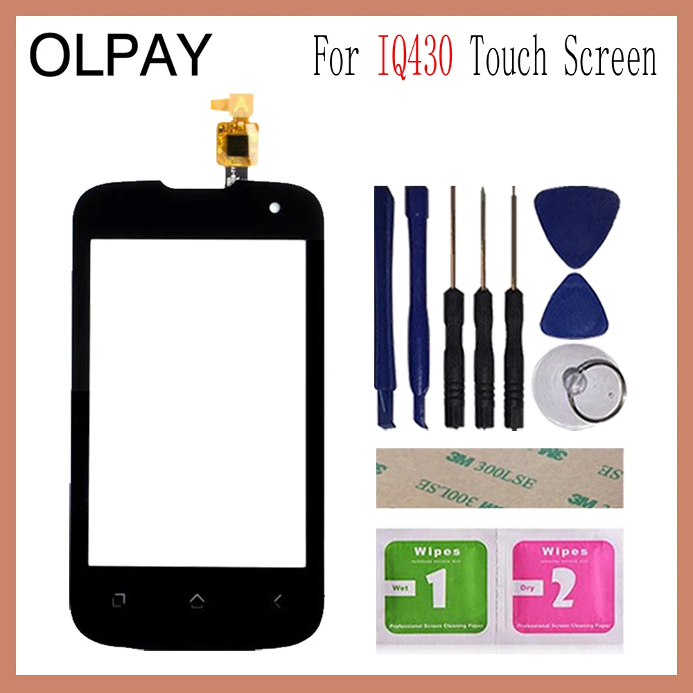 

4.0'' Touch Glass Panel For Fly IQ430 Evoke IQ 430 Touch Screen Digitizer Glass Sensor Tools Free Adhesive And Wipes
