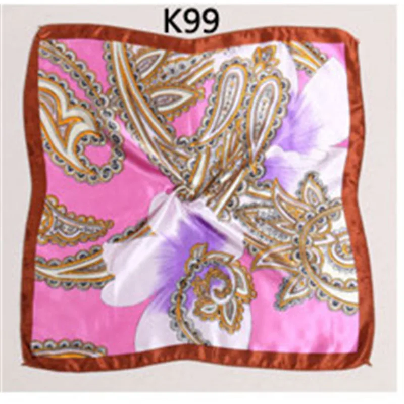 Новая модная женская одежда для работы шелковый шарф с принтом атласный