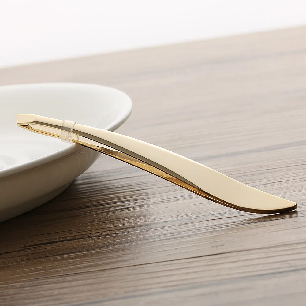 Профессиональный пинцет для бровей и из нержавеющей стали с жемчугом золотом 1