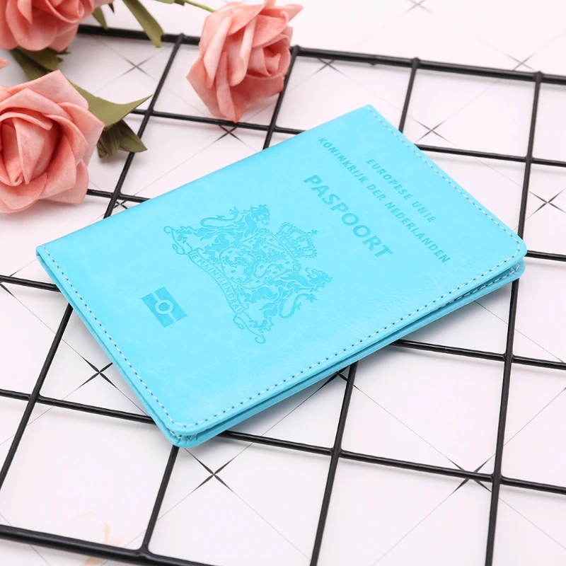New Men Women Travel Leather Passport Card Cover Holder Case Protector Organizer Simple Design Casual Card Holder