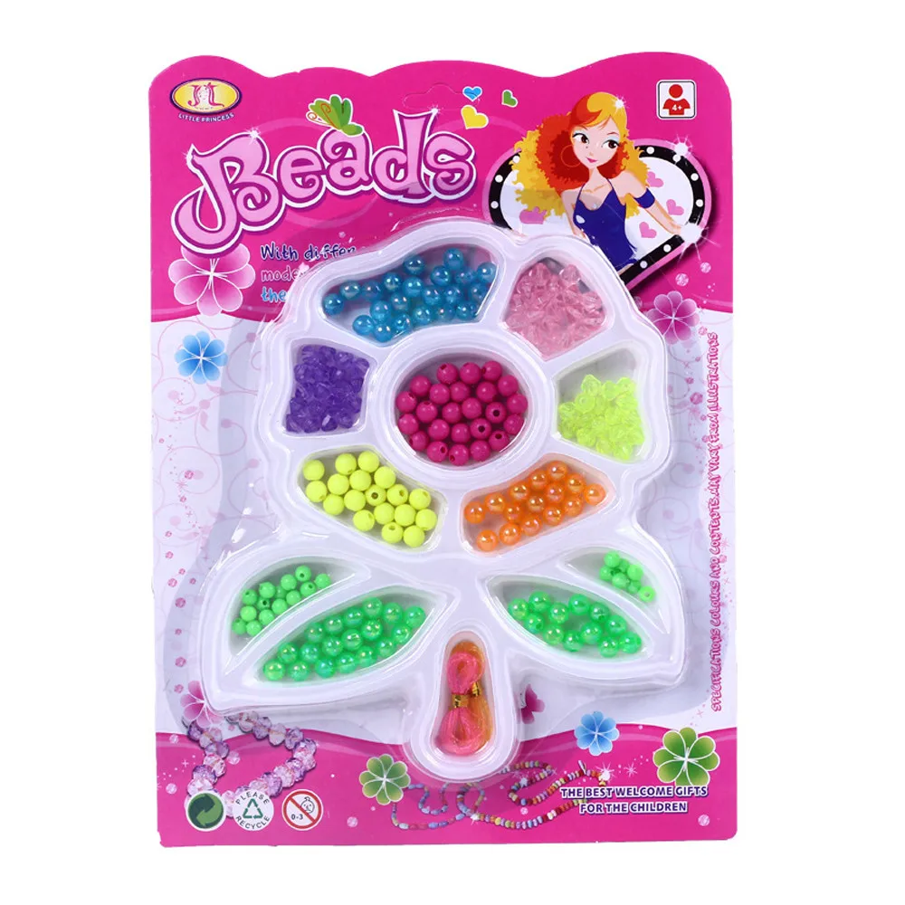 Набор разноцветных бусин игрушка креативный DIY для создания украшений