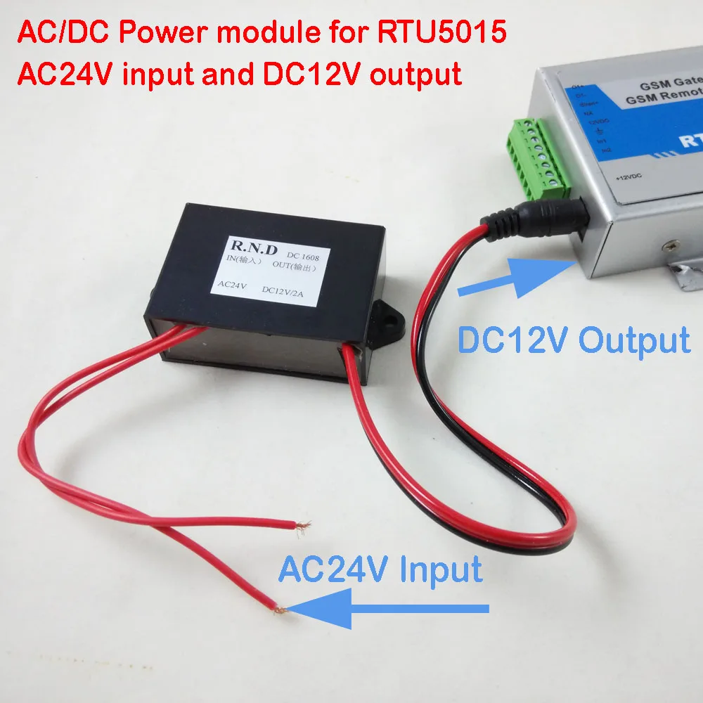 Бесплатная доставка Почтовый модуль питания AC24V вход и выход DC12V для RTU5015 RTU5024 GSM