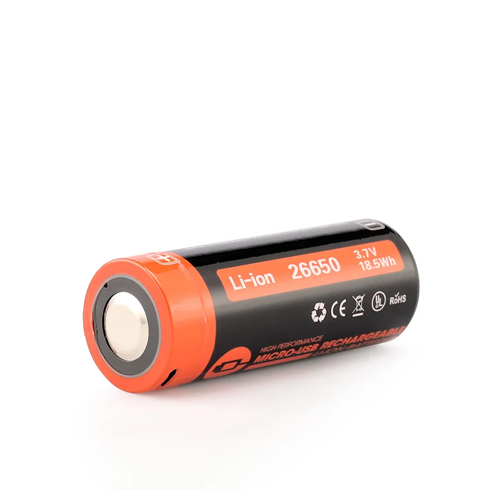 Литий-ионная аккумуляторная батарея USB 26650 3 7 в 5000 мА · ч для светодиодных