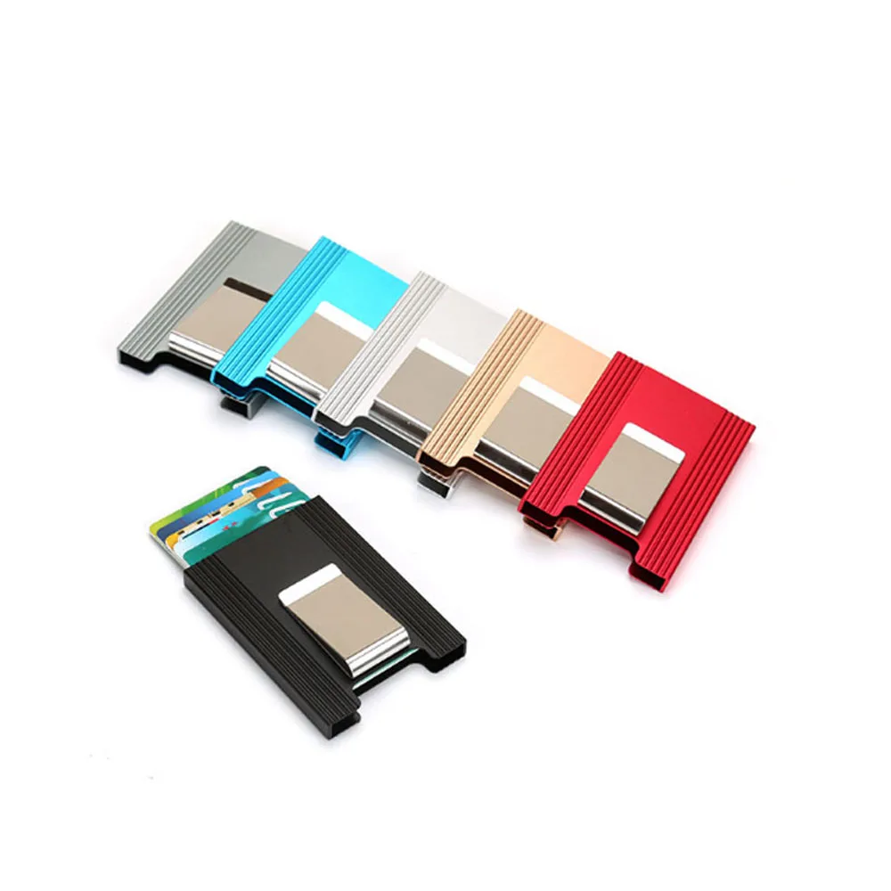 Портативный мужской держатель для карт RFID Блокировка ID Кредитная карта кошелек