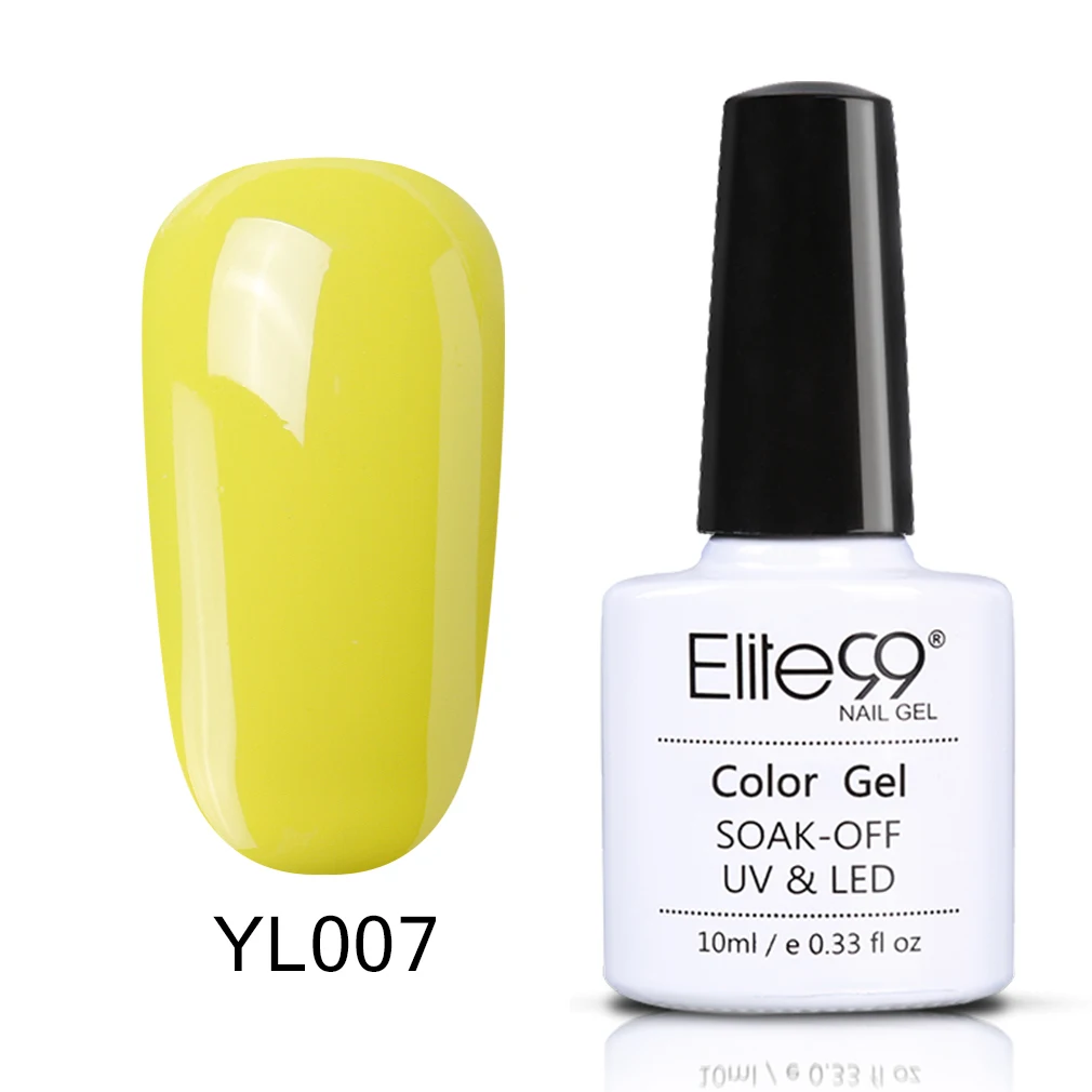 YL007 Elite99 10 мл винно-красный Гель-лак для Ногтей Стойкий лак для ногтей Гибридный впитывающий желтый УФ-гель для ногтей базовый топ для маникюра - Цвет: YL007