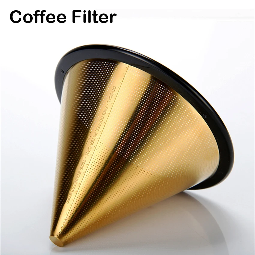 

Reusable Coffee Filter Stainless Steel Holder Drip Coffee Filters Dripper v60 Drip Cafe For Barista Coffee Accessories