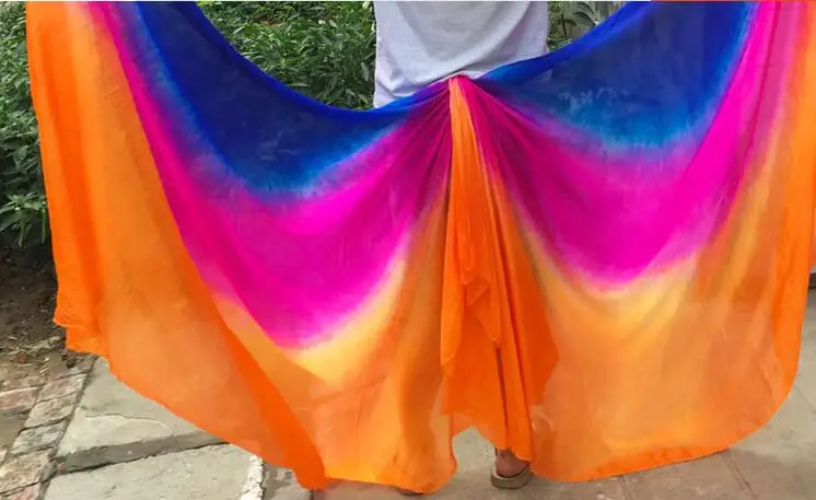 Шелковая вуаль для танца живота 100% Purel полукруглый шарф аксессуар индийского 2 5*1