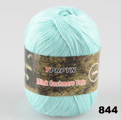844 sky blue TPRPYN 1 шт = 50 г норка кашемир 98% пашм 2% пряжа для ручного вязания норка Детская тонкая шерстяная пряжа Y3223174 - Цвет: 844 sky blue