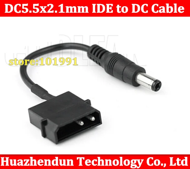 20pcs High Quality New DC 5.5x2.1mm IDE male to Power cable adapter with Net 20CM |