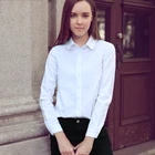 Рубашка Alife Женская с длинным рукавом, Классическая простая блузка из Хлопка Оксфорд, повседневная Стильная белая