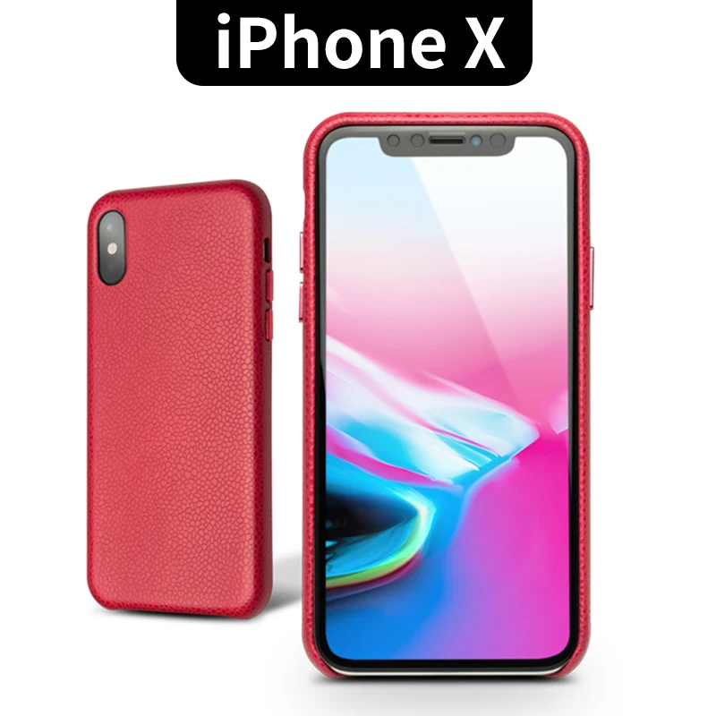 QIALINO чехол для телефона из натуральной кожи iPhone X ручная работа роскошный модный