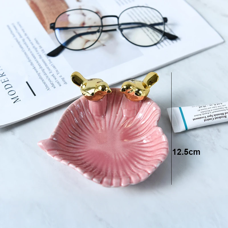 INS Птица Керамические ювелирные изделия Блюдо закуска конфеты блюдо кольцо