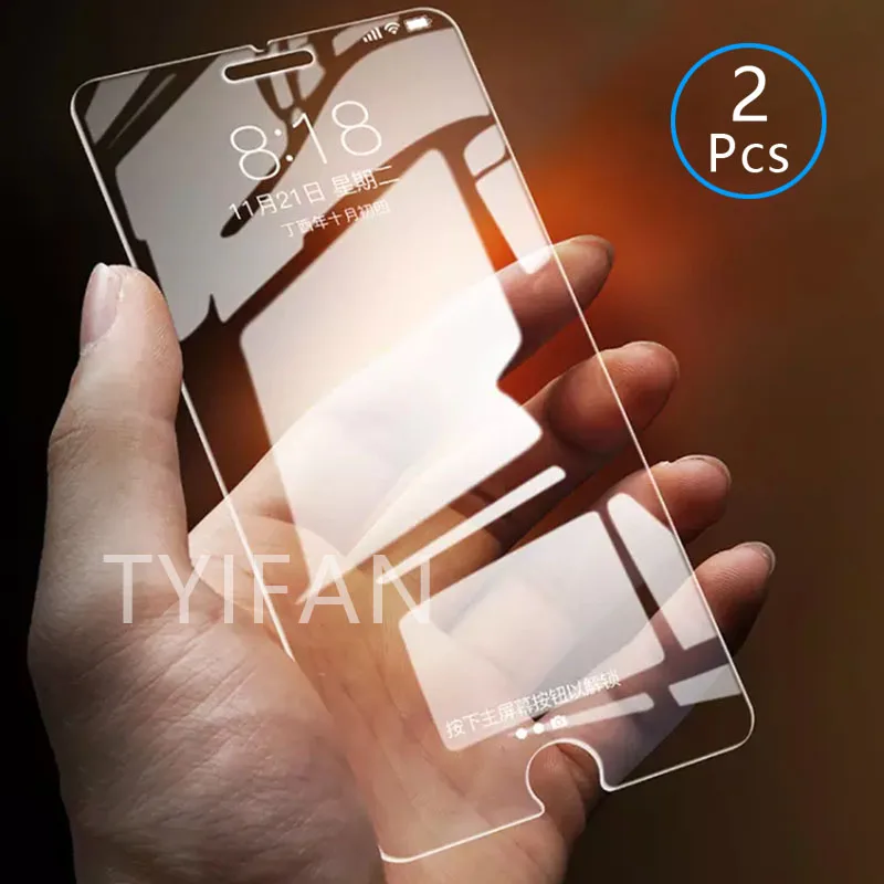2 шт закаленное стекло для apple iphone 6 6s 7 8 plus s Защитное экрана протектор s6 9h|Защитные