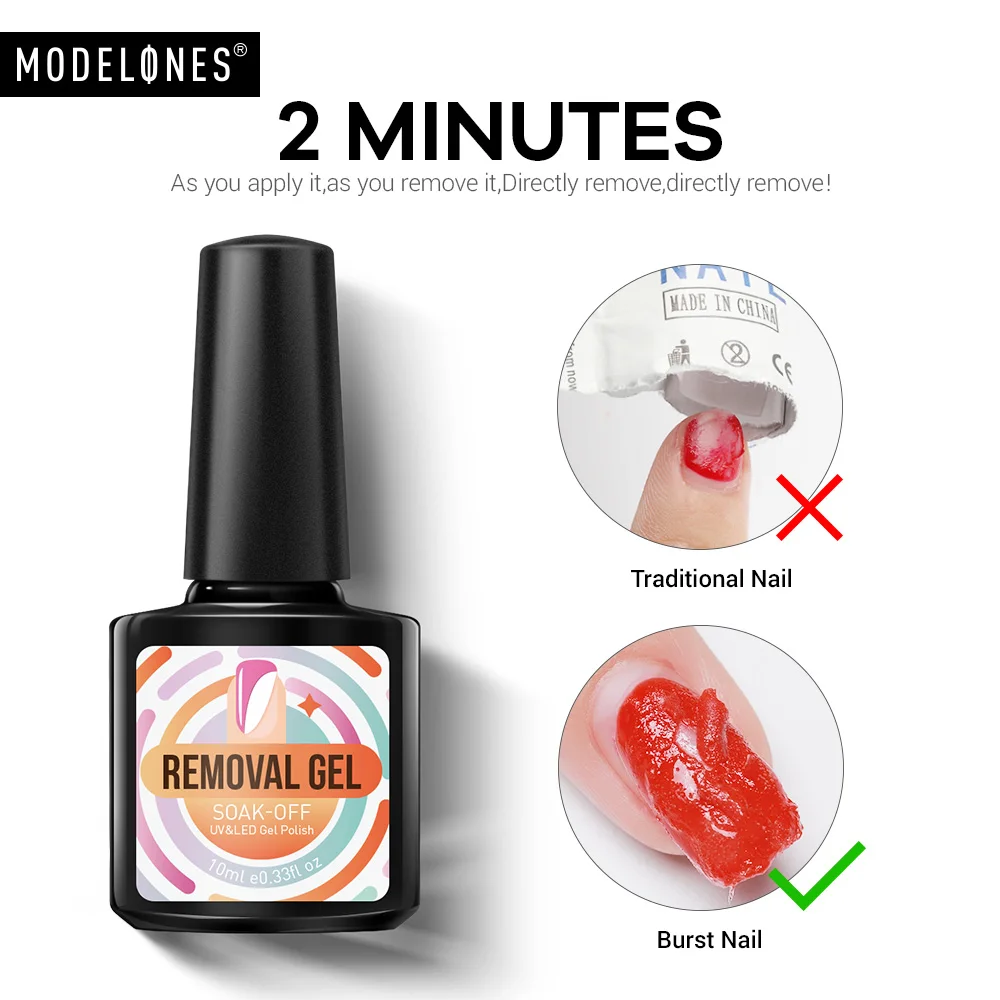 Burst Remover Gel Modelones расширение УФ-гель для ногтей Хамелеон строитель Led гель лак прозрачный расширение Гибридный гвоздь лак температура гель - Цвет: Burst Remover Gel