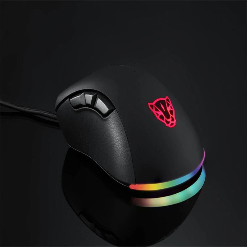 Мышь Raton USB Motospeed V100 Проводная 6200DPI RGB игровая светодиодный мышь профессиональная