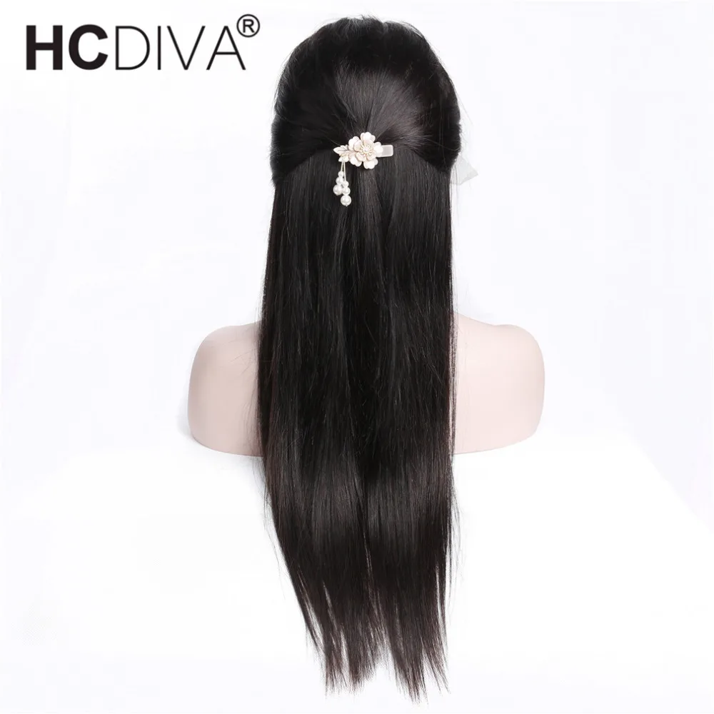 Прямые Синтетические волосы на кружеве человеческих волос парики