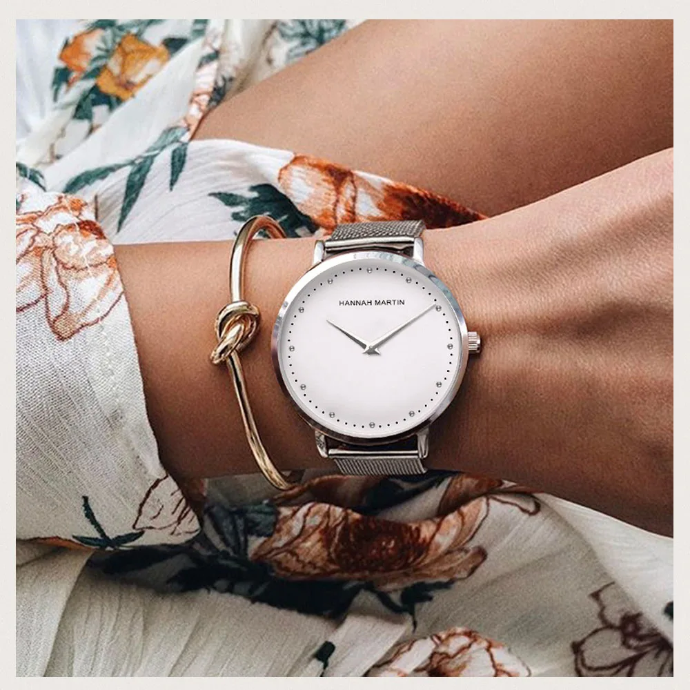 Женские модные наручные часы из черной стали деловые Часы Montre Femme Milan Steel