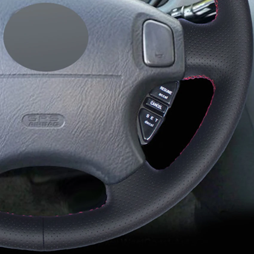 Черный PU искусственная кожа DIY чехол рулевого колеса автомобиля для Honda CRV CR-V 1997-2001 Accord 6 1998-2002 Odyssey 1998-2001 Prelude