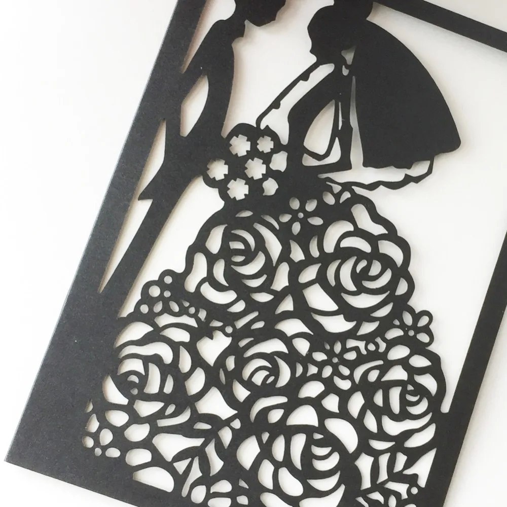 Элегантное серо-розовое приглашение на свадьбу или помолвку 25 шт./лот