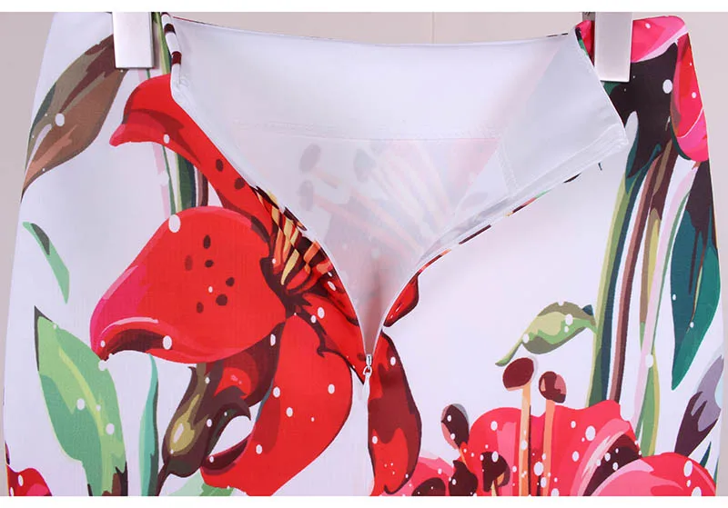 Юбка-карандаш Женская с цветочным принтом повседневная S-4XL | одежда