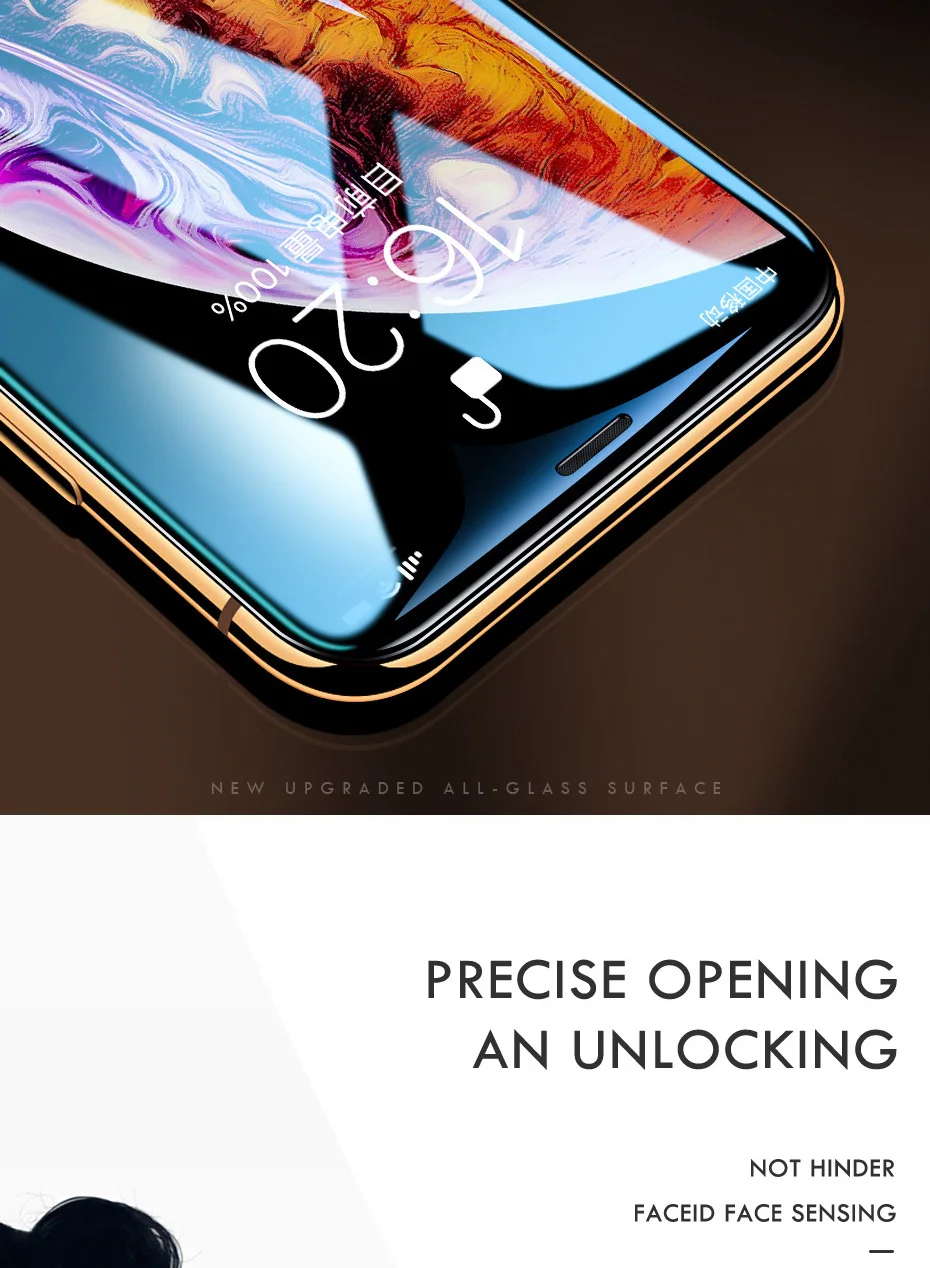 NAGFAK 6D Защитное стекло для iPhone X XR XS MAX стекло полное покрытие iPhone X 10 протектор экрана xs закаленное стекло