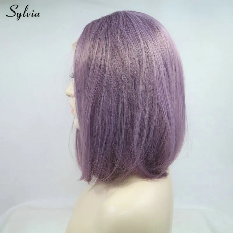 Sylvia короткий парик из синтетических волос Лавандовый сиреневый фиолетовый
