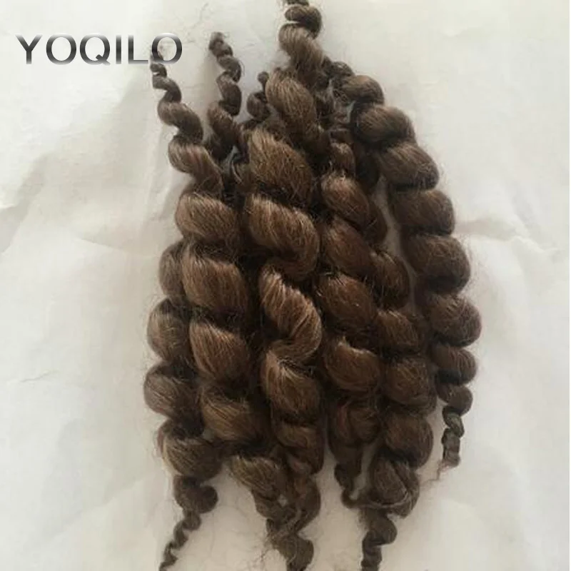 1 шт. розничная продажа искусственная кожа темно-коричневые кудрявые мохеровые