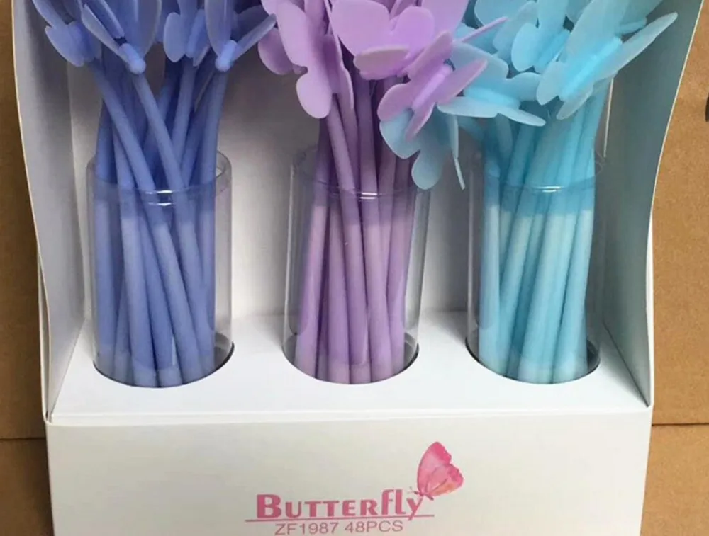 6 шт. на выбор корейские чернила для гелевой ручки с бабочкой школьные призовые