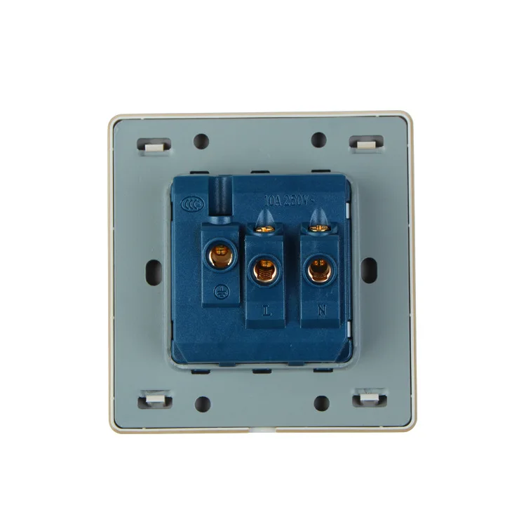 

Wall - Mounted Switch, 86 - Concealed Large Plate Of Champagne Gold, Five - Hole Socket, 10A PC 220V