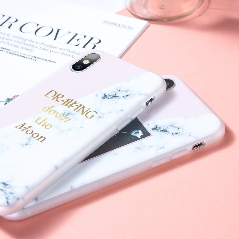 KISSCASE мраморные чехлы для телефонов iPhone 7 8 6s 6 Plus чехол из мягкого ТПУ X XR XS Max 5S SE с