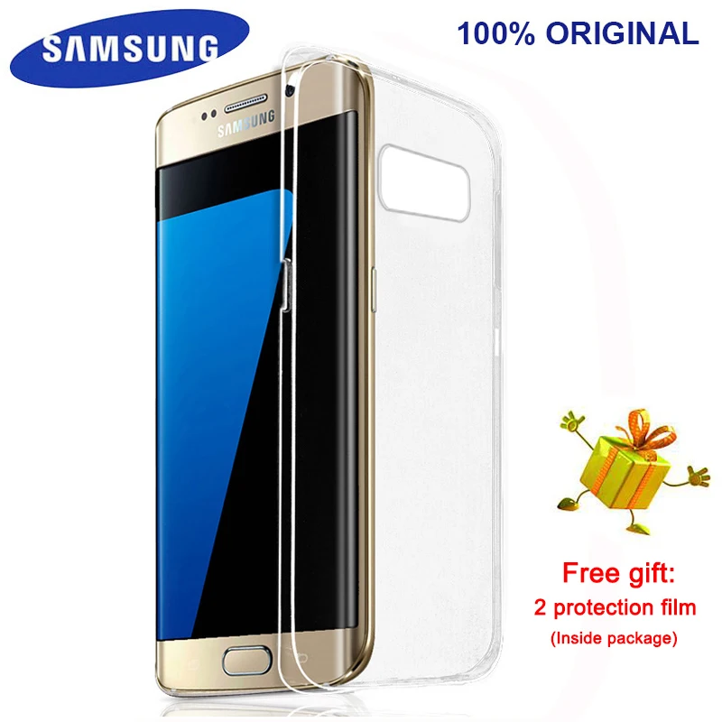 100% Original Samsung S7 smartphone cover Soft Material Transparent Anti-Drop Protection Plastic Cover |