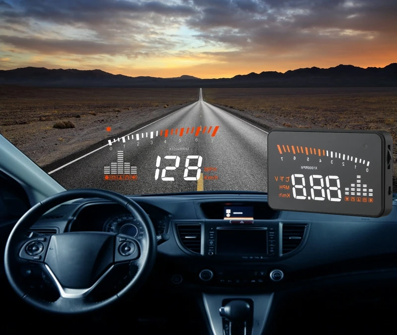 Проектор на лобовое стекло X5 OBD2 автомобильный индикатор скорости отображение