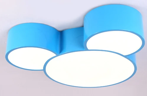 blue 50cm Мультфильм Микки Мыши светодиодный потолочный светильник Микки детская комната спальня лампа детский сад классе парк развлечений огни современный потолок освещения светильники потолочные Потолочная люстра - Цвет корпуса: blue 50cm