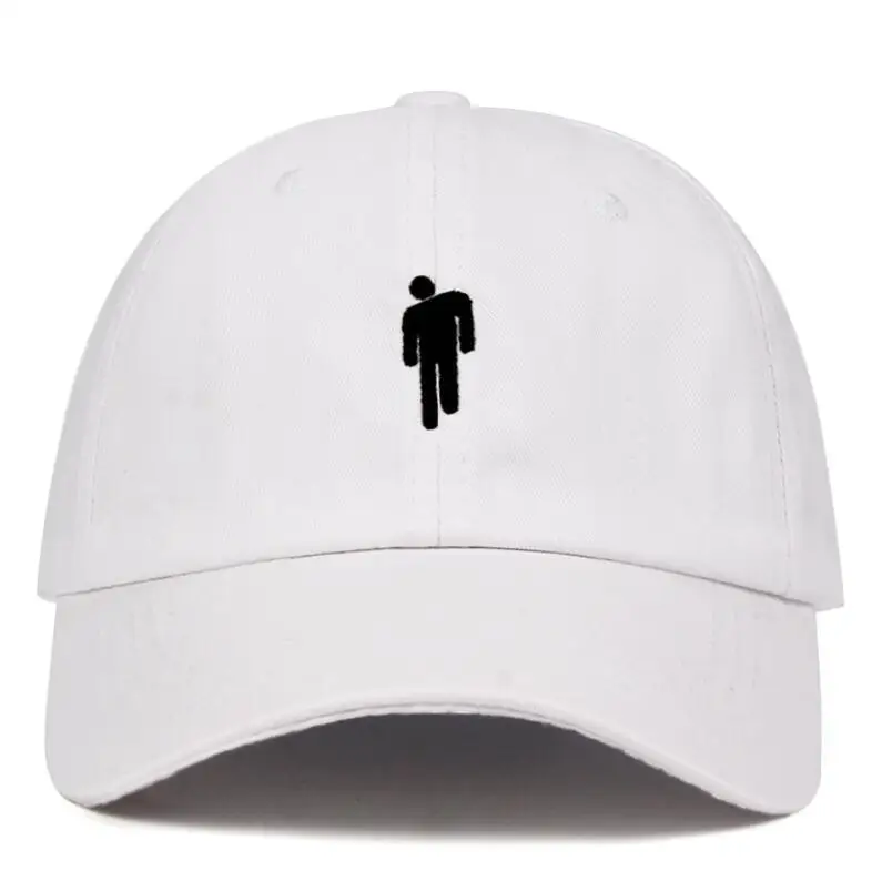 Белый BILLIE EILISH EXPERIENCE Dad Hat, новинка, бейсбольная кепка на шесть футов, Кепка в стиле хип-хоп с вышивкой, чистый хлопок, плохой парень - Цвет: Белый