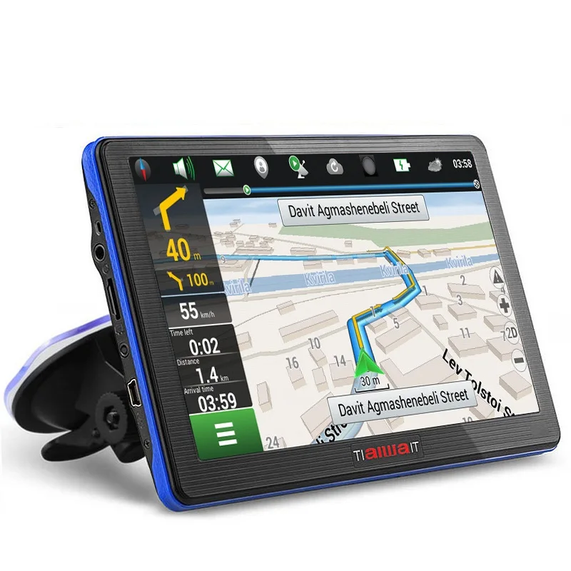 Автомобильный GPS навигатор HD 7 дюймов емкостный экран Bluetooth FM встроенный 8 Гб/256 м