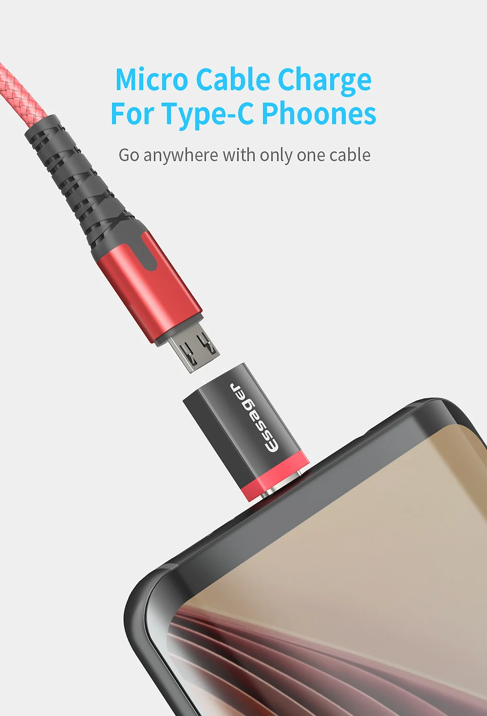 Адаптер Essager mi cro USB-type C OTG кабель для Xiaomi mi x 3 K20 Oneplus 7 Pro OTG type-C адаптер mi crousb USB C разъем