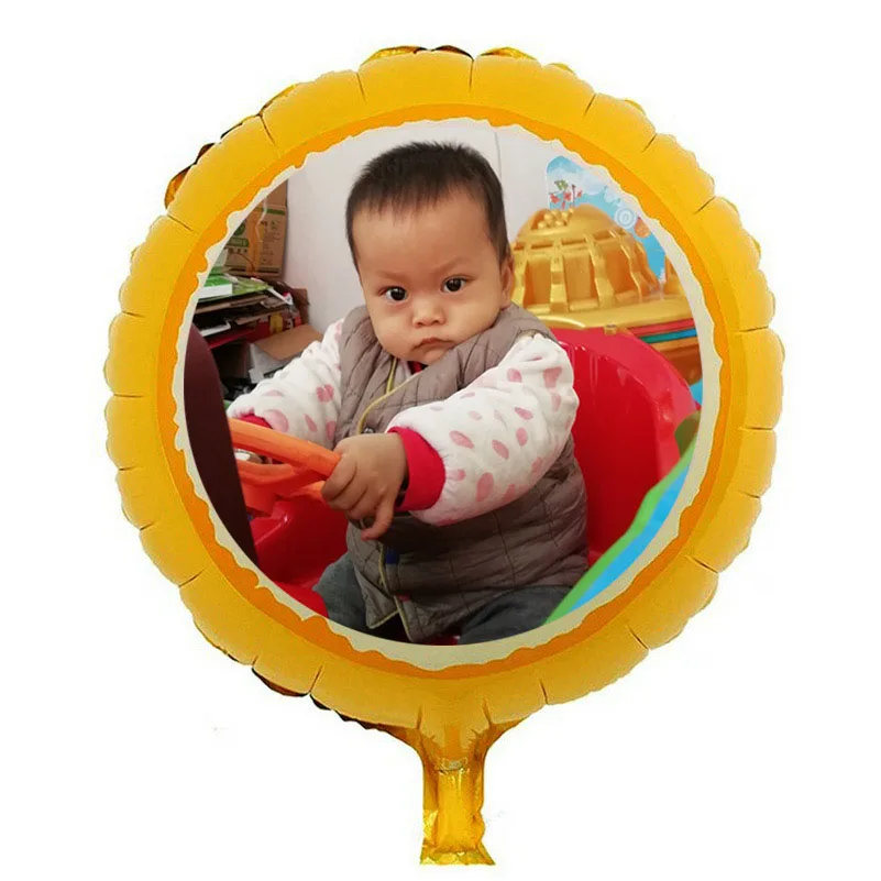 replace the photo Красочные фото на заказ Печать 1" фольги воздушный шар специальный день рождения/Свадебное Украшение DIY заменить центр области 1 сторона - Цвет: replace the photo