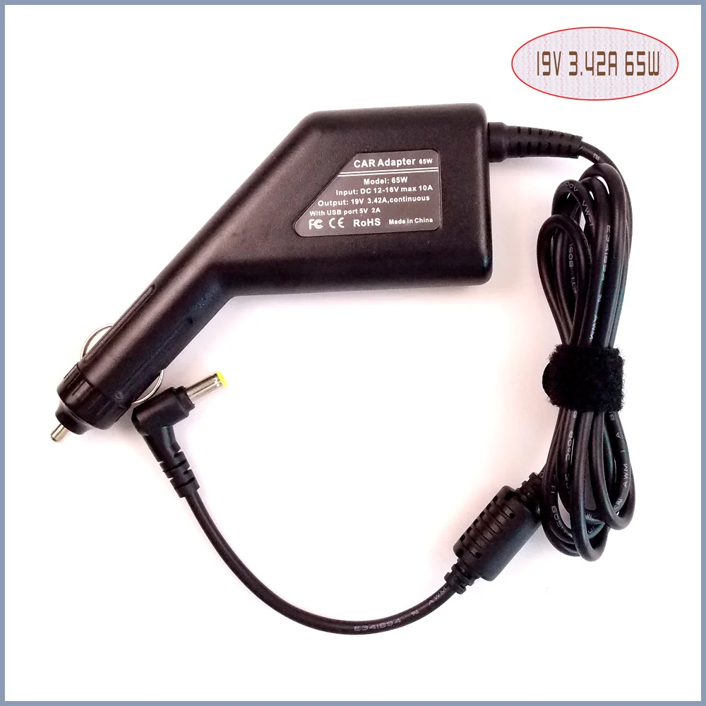 Автомобильный адаптер постоянного тока для ноутбука источник питания + USB-порт Acer