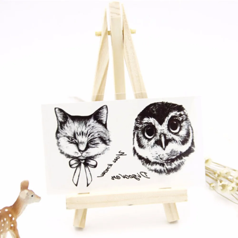 2 шт. одноразовые 3d наклейки в виде совы|owl tattoo|art armtemporary tatoo |