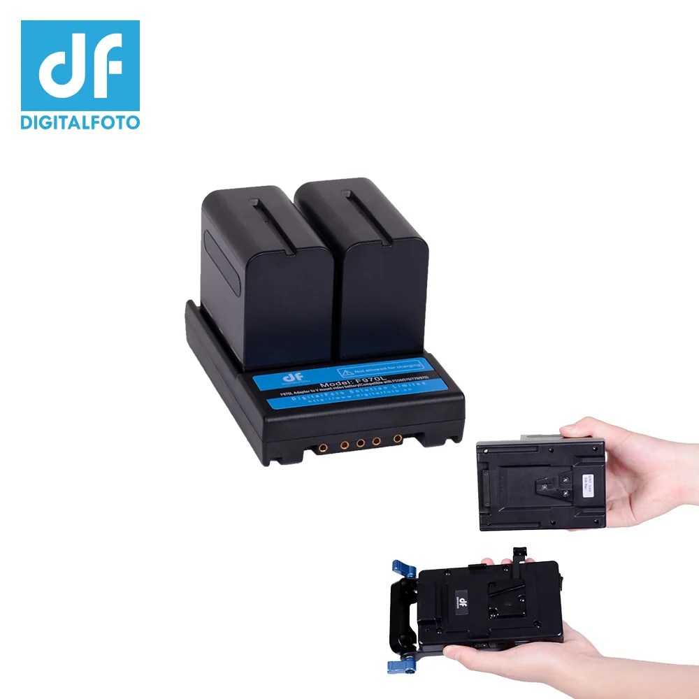 

DF DIGITALFOTO F970L F550 F570 F770 F970 Battery Adapter to V Mount Battery V Lock plate for Video Camera Studio Lighting