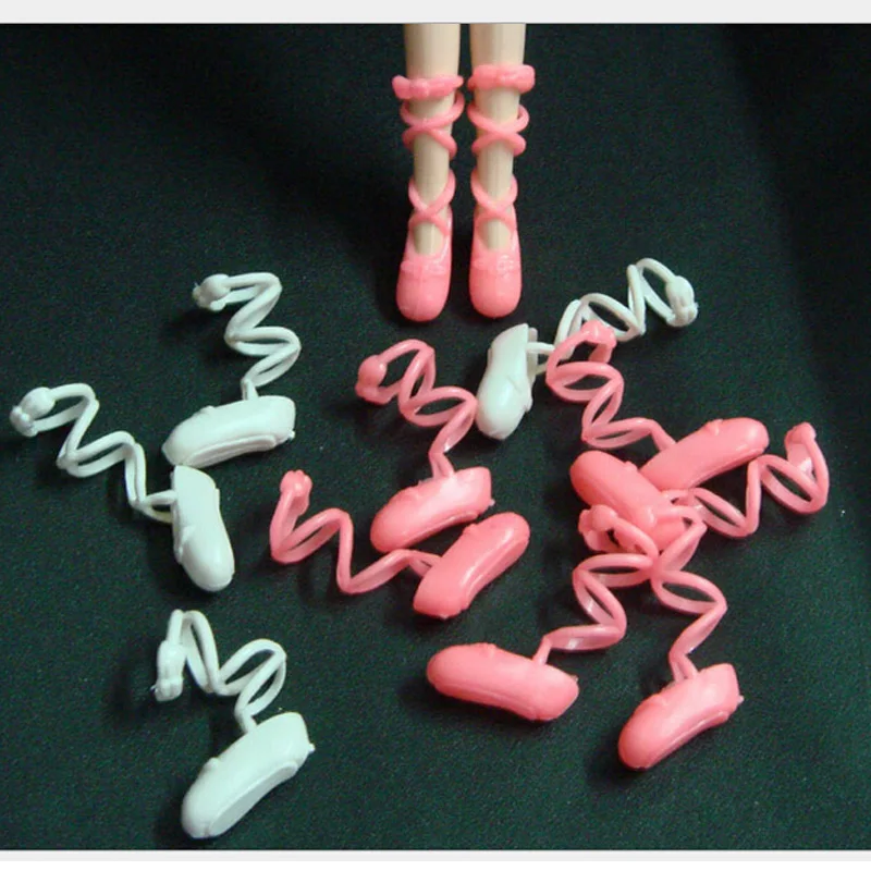 

200Pairs/Lot Mixed Styles Wholesale Plastic Doll Shoes 1/6 Ballet Shoes For Dolls