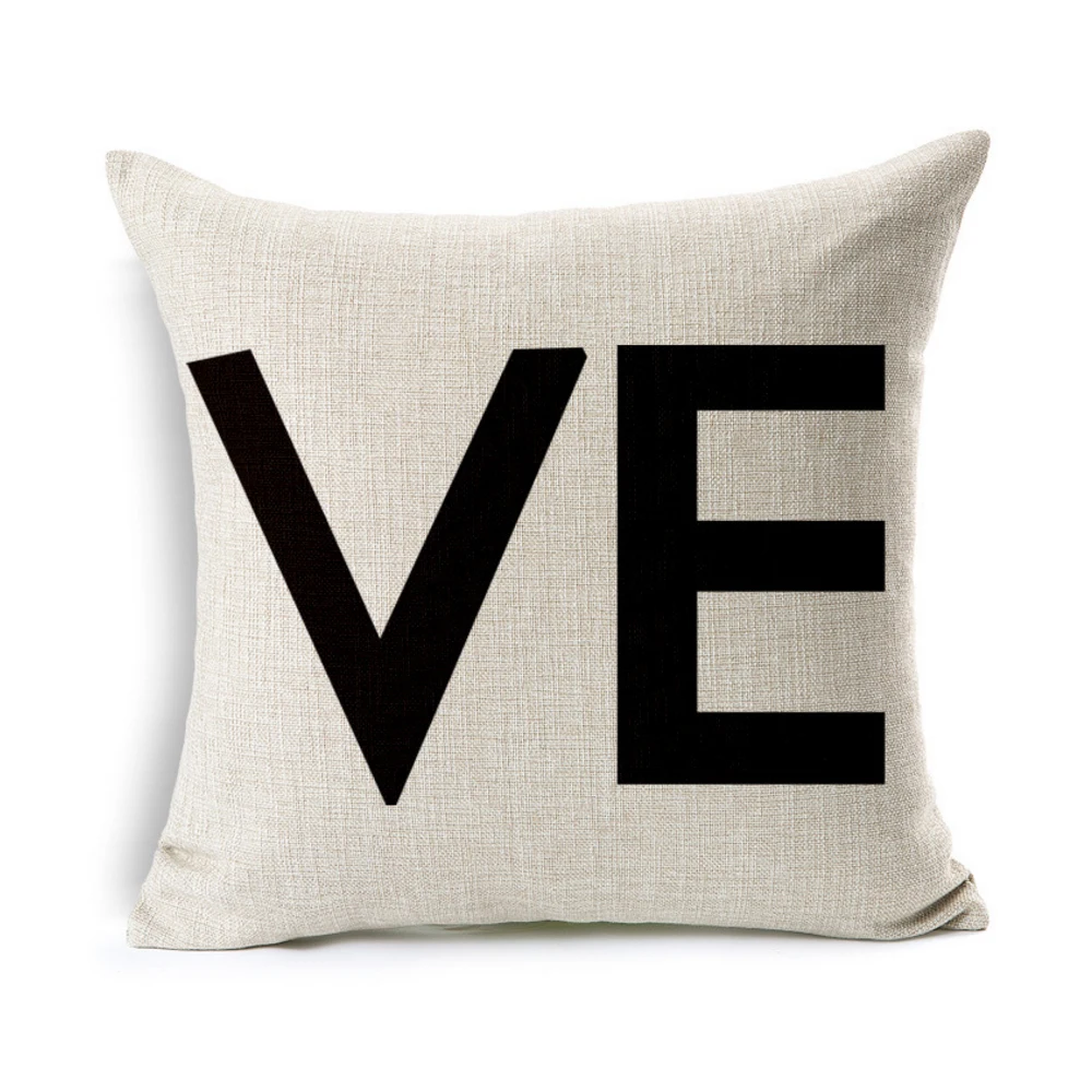 Подушка для влюбленных ALEYMAX из хлопка и льна 45*45 см декоративная подушка