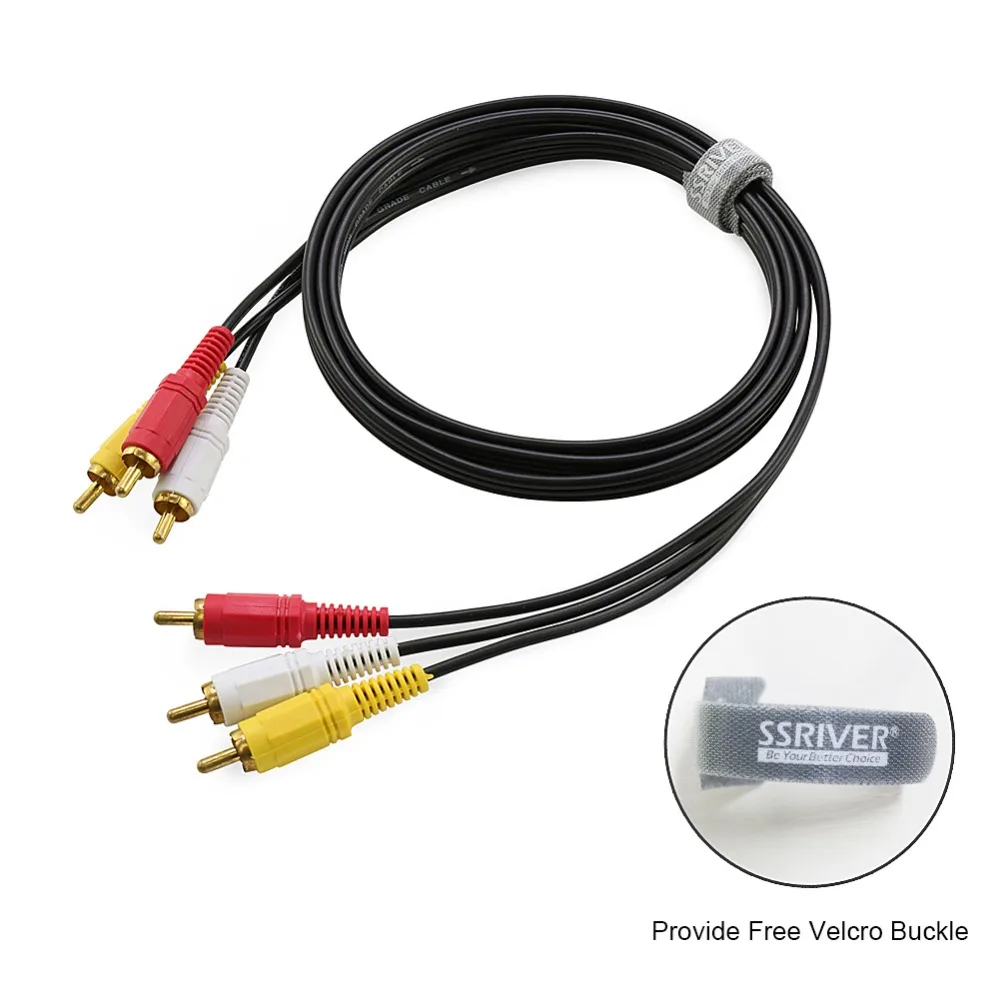 SSRIVER 3RCA штекер на 3 RCA мужской композитный аудио видео av кабель 3X Розничная и