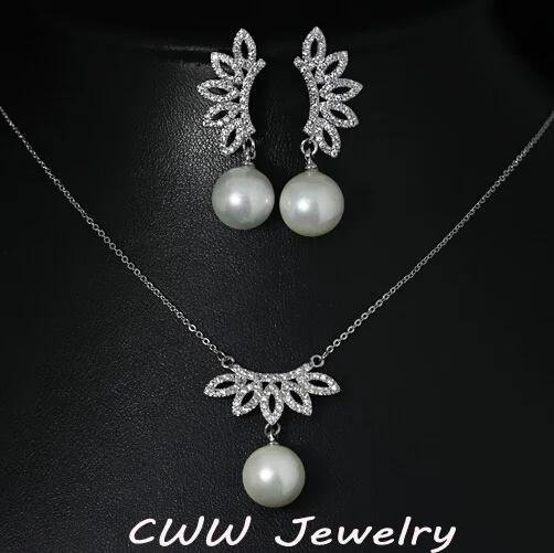 Новый дизайн 2019 микро-закрепка цветок кулон с фианитом ожерелье и серьги Женские