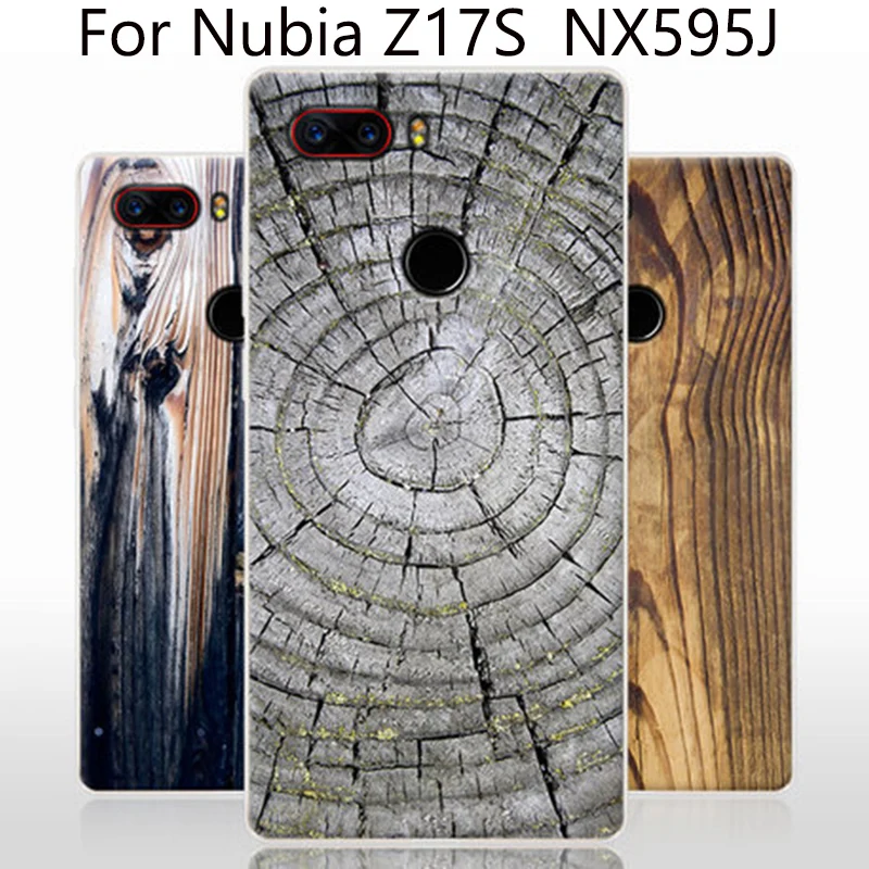 Чехол для телефона с текстурой древесины 2 шт. чехол Nubia Z17S мягкая задняя крышка Z17
